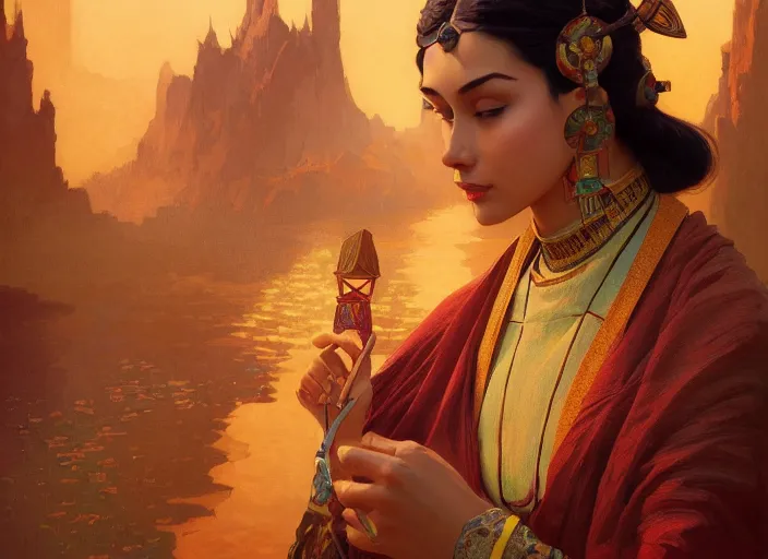 Prompt: photography of jamini roy, deep focus, d & d, fantasy, intricate, elegant, highly detailed, digital painting, artstation, concept art, matte, sharp focus, illustration, hearthstone, art by artgerm and greg rutkowski and alphonse mucha