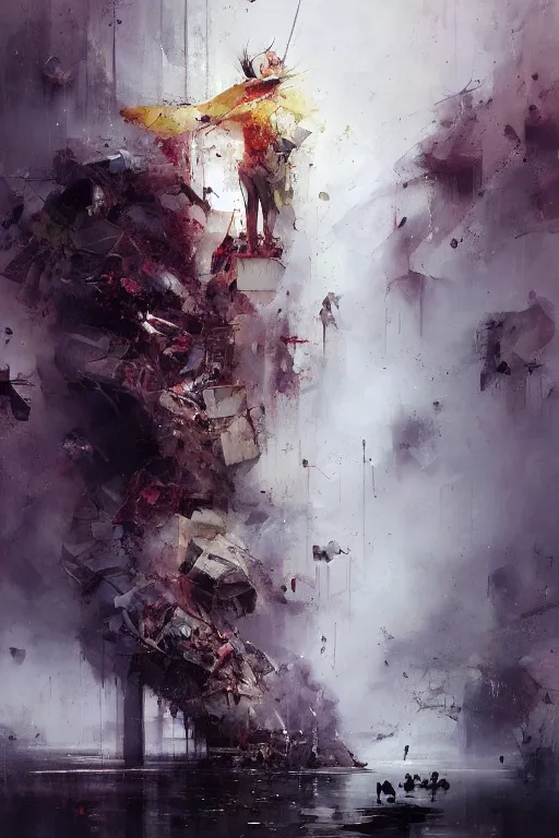 Prompt: pain is an illusion of the senses, despair is an illusion of the mind., by ryohei hase, by john berkey, by jakub rozalski, by john martin