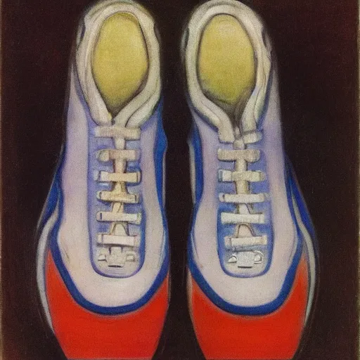 Image similar to a pair of running shoes by Piet Mondrian