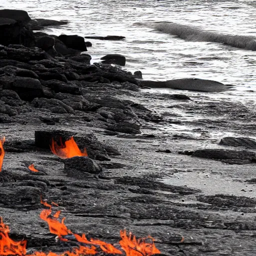 Image similar to fire, shore, water, des mo nevde 5 5 mm