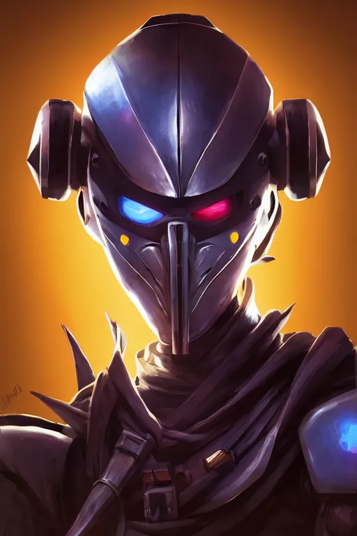 Image similar to epic mask helmet robot ninja portrait stylized as fornite style game design fanart by concept artist gervasio canda, behance hd by jesper ejsing, by rhads, makoto shinkai and lois van baarle, ilya kuvshinov, rossdraws global illumination radiating a glowing aura global illumination ray tracing hdr render in unreal engine 5