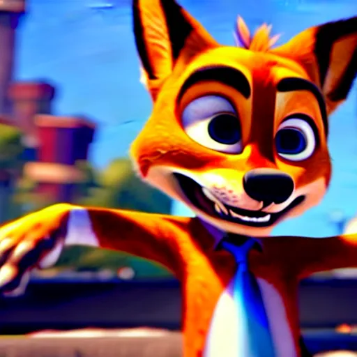 Image similar to nick wilde as max payne 3 set in zootopia