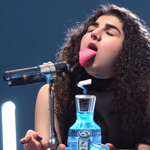 Image similar to alessia cara gargling mouthwash