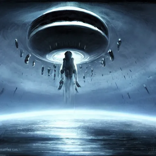 Prompt: a giant alien spaceship crashing down to earth, artstation hall of fame gallery, editors choice, #1 digital painting of all time, most beautiful image ever created, emotionally evocative, greatest art ever made, lifetime achievement magnum opus masterpiece, the most amazing breathtaking image with the deepest message ever painted, a thing of beauty beyond imagination or words