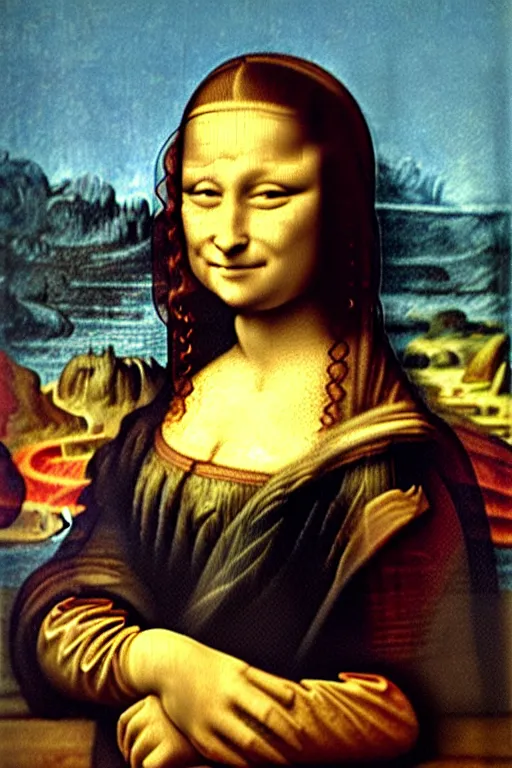 Prompt: mona lisa by van gogh