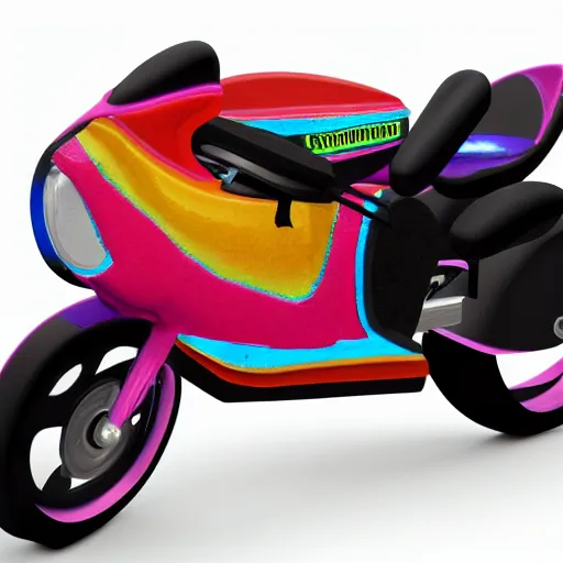 Prompt: motorcycle made out of candy and gummy bears, global illumination, photorealistic