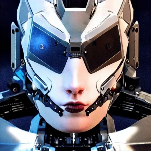 Prompt: a female latin transformer with a septum ring, glowing eyes, very symmetrical face, highly detailed, widow maker, by vitaly bulgarov, by yoji shinkawa, by joss nizzi, by ben procter, metal gear solid, transformers cinematic universe, pinterest, artstation, unreal engine