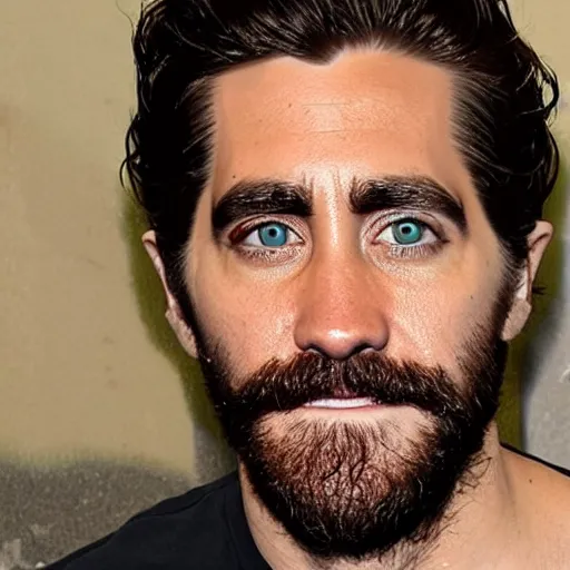 Image similar to creepypasta of jake gyllenhaal, uncanny, scary