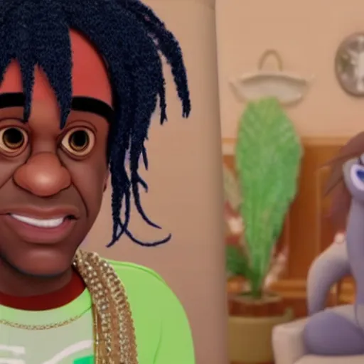 Image similar to Rapper Chief Keef Seen I’m Pixar animated movie 4k quality super realistic