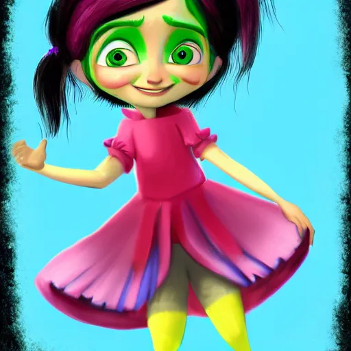 Image similar to Realistic version of Vanellope von Schweetz, high quality digital art