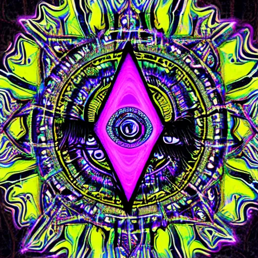 Image similar to prying open my third eye, psychedelic