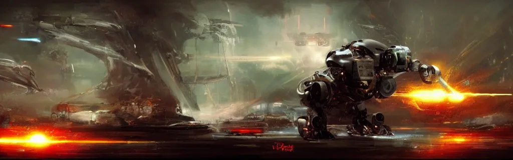 Image similar to the year robots will take over humanity, created by Raymond Swanland