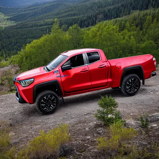 Image similar to toyota pickup 2 0 2 2 on the mountains professional photo