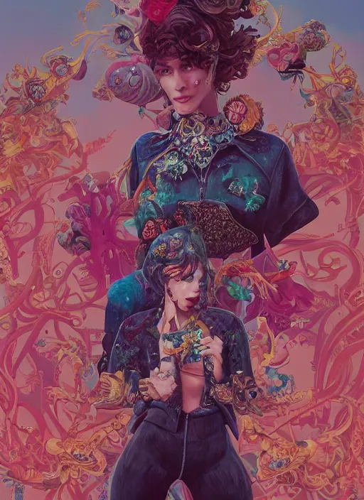 Image similar to Cindy Crawford :: by Martine Johanna and Simon Stålenhag and Chie Yoshii and Casey Weldon and Guillermo del toro :: ornate, dynamic, particulate, rich colors, intricate, elegant, highly detailed, centered, artstation, smooth, sharp focus, octane render, 3d