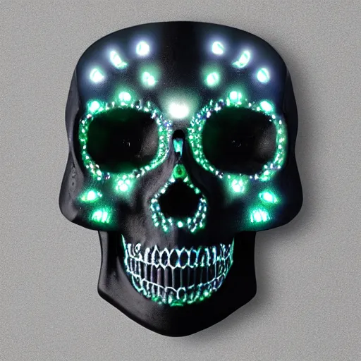 Image similar to skull with led lights eyes