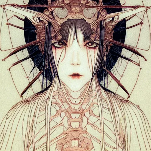 Image similar to prompt : portrait of muse soft light painted by takato yamamoto, inspired by ghost in shell anime, smooth face feature, intricate oil painting, high detail, sharp high detail, manga and anime