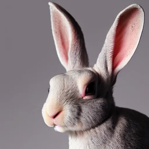 Prompt: a photo of a hairless rabbit