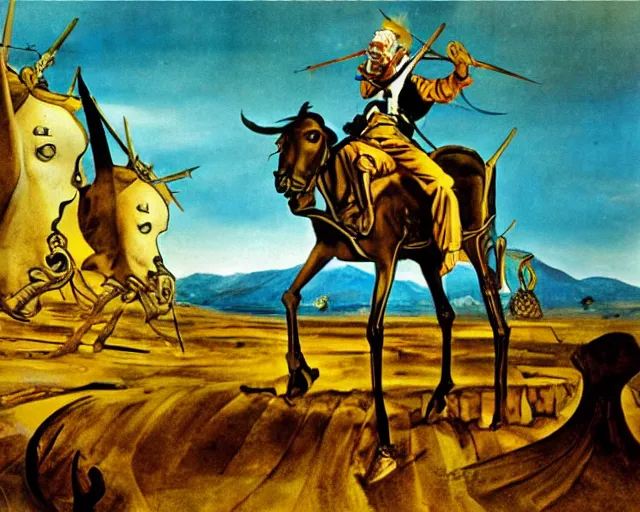 Image similar to don quixote by dali