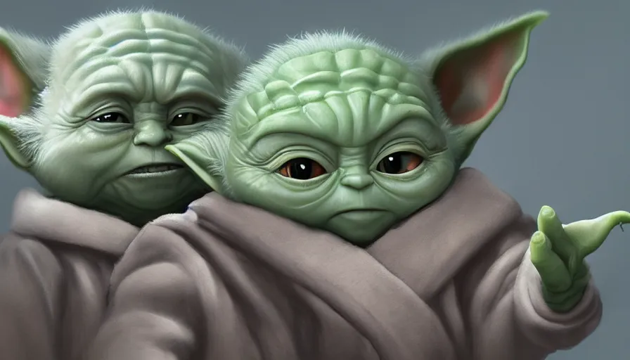 Image similar to Joe Biden is Baby Yoda, hyperdetailed, artstation, cgsociety, 8k