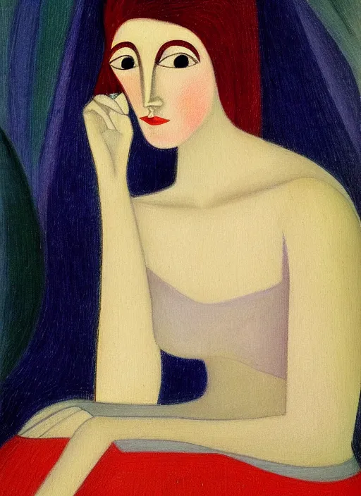 Image similar to a portrait of a pretty young lady by alice bailly