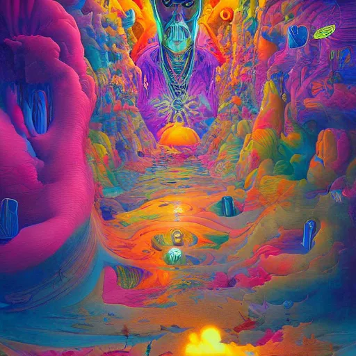 Image similar to art by lisa frank, beksinski, frank gehry, alex grey, makoto shinkai, tristan eaton, evgeny lushpin, john howe