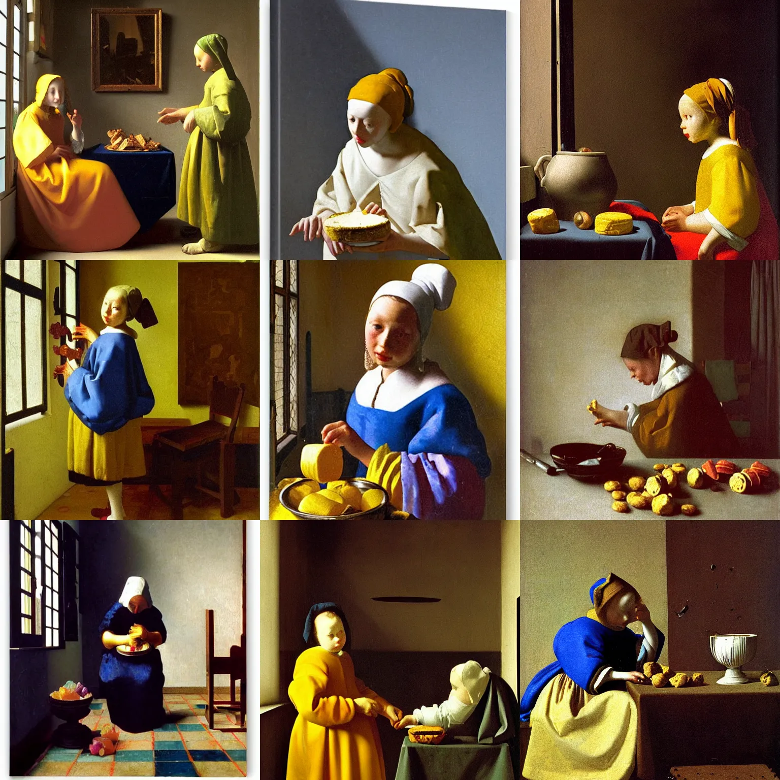 Prompt: the last piece of candy by vermeer