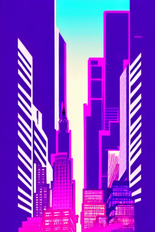 Prompt: new york, epic retrowave art, trending on art station