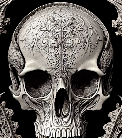 Image similar to art forms of nature by ernst haeckel, memento mori by arthur rackham, ornate antique porcelain beautiful skull mask, ultrasharp, photorealistic, hyperdetailed, octane render, polished, art nouveau, neo - gothic, gothic, intricate ornamental organic filigree, art nouveau botanicals, art forms of nature by ernst haeckel, horizontal symmetry, symbolist, visionary