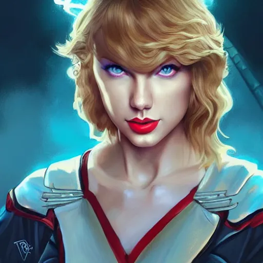 Image similar to Taylor Swift as a Street Fighter character, portrait, highly detailed, digital painting, artstation, concept art, sharp focus, illustration, cinematic lighting, art by artgerm and greg rutkowski and alphonse mucha