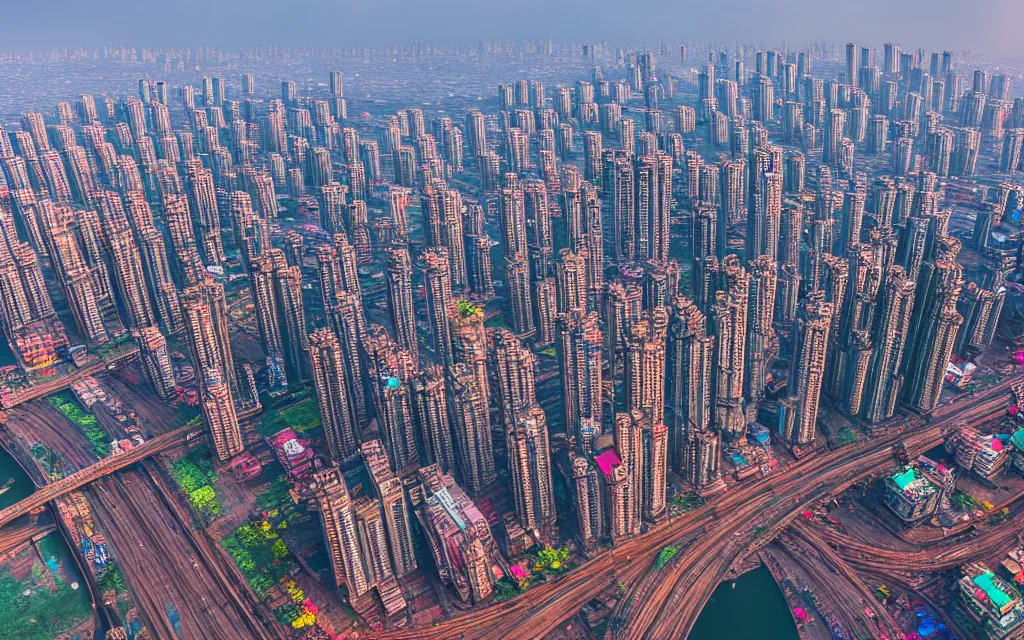 Image similar to photograph of mumbai taken in the year 2 0 7 0, city streets, highly detailed, 4 k, 8 k
