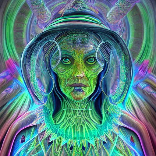 Photorealistic Witch Goddess As A Dmt Entity In The Stable Diffusion