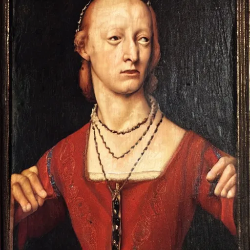 Prompt: a renaissance style portrait painting of demon