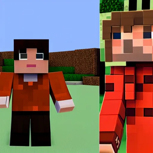Image similar to quentin tarantino in the video game minecraft