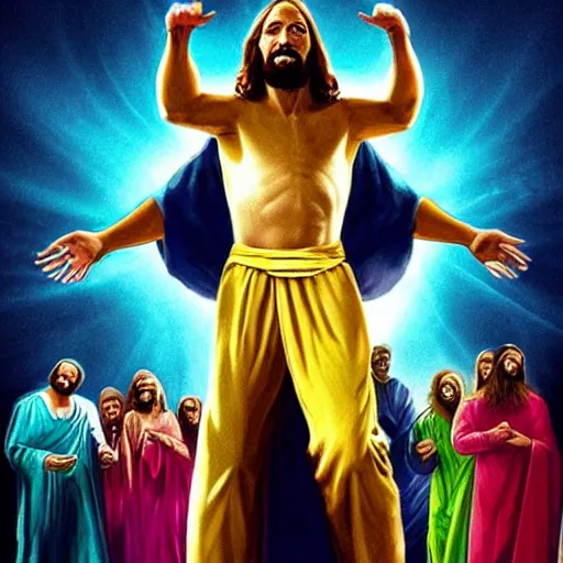 Prompt: “The incredible poster for Jesus Part 2: the silly slappening, universal pictures, 4K”