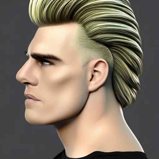 Prompt: vanilla ice but his hair is made out of swirly ice cream vanilla ice cream his hair is completely made out of vanilla swirled vanilla ice cream, ice cream hair, realistic, hyperrealistic, ultra realistic, real, real world, highly detailed, very detailed, extremely detailed, intricate details, 8 k resolution, hd quality