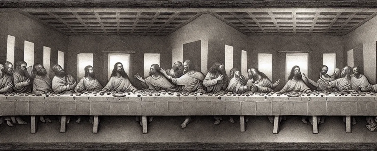 Prompt: The Last Supper X-ray