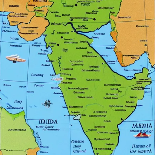 Prompt: map of india