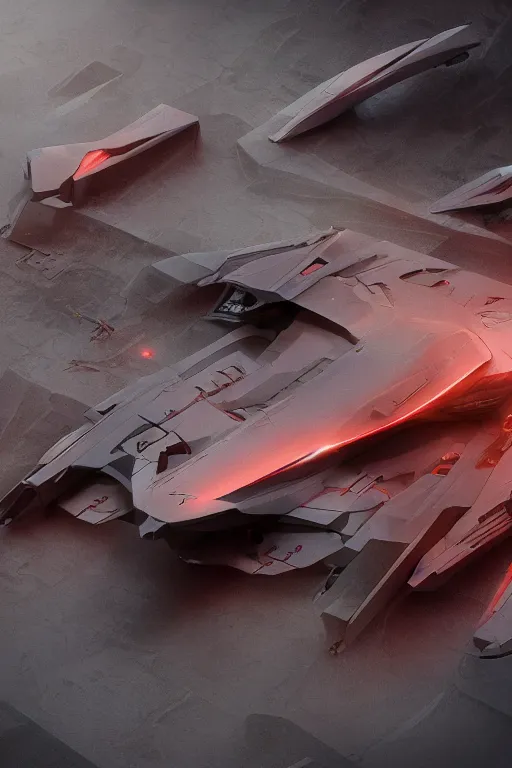 Image similar to professional photograph of a crashed neo - futuristic simplified symmetrical stealth fighter by ilm, denis villeneuve, emmanuel shiu, zaha hadid, dust, vapor, cinematic desert scene, red paint detail, manga, dramatic, volumetric, concept art, hard surface, hyperrealism, high detail, trending on artstation, sharp focus, rendered in octane