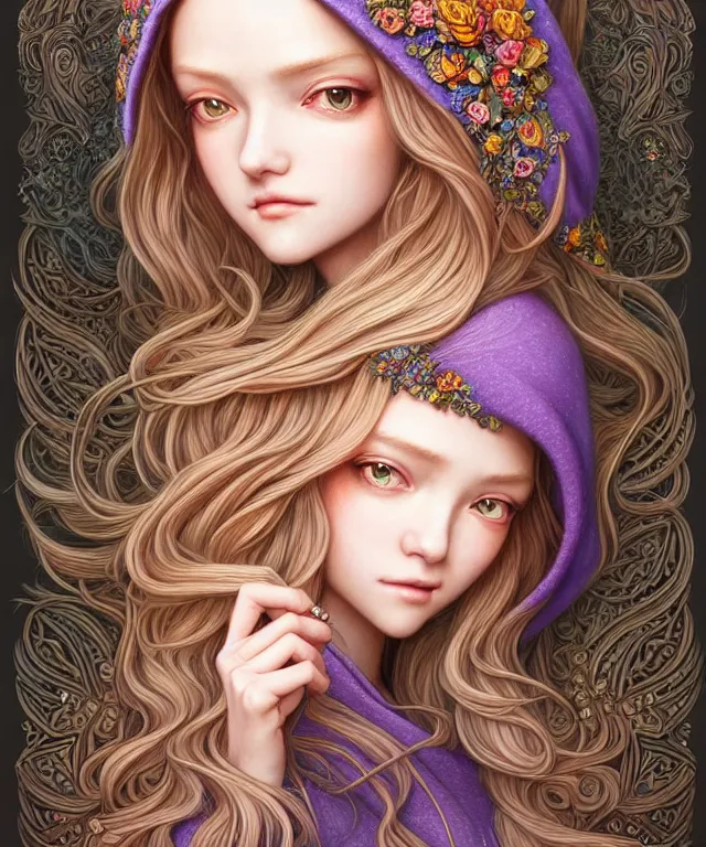 Image similar to Portrait of The Most Beautiful Woman On Earth , D&D, fantasy, intricate, richly detailed colored 3D illustration of a beautiful ornated cute body with long metallic hair wearing a hoodie and short skirt that is happy and curious. background with completely rendered reflections, art by Range Murata and Artgerm highly detailed, digital painting, trending on artstation, sharp focus, illustration, style of Stanley Artgerm, perfect smile and tooth