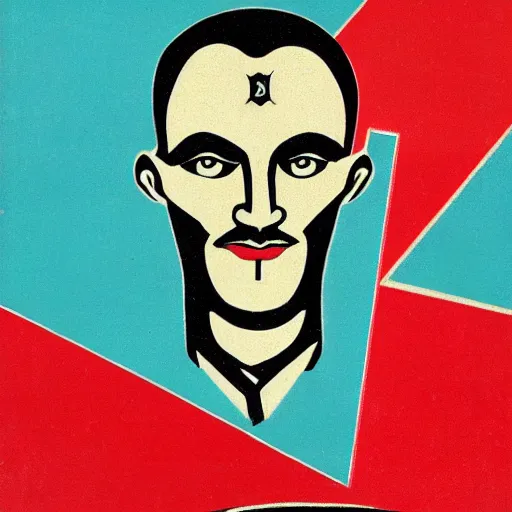 Image similar to esoteric orwellian art, nineteen eighty - four art deco, face, propaganda poster, totalitarian art