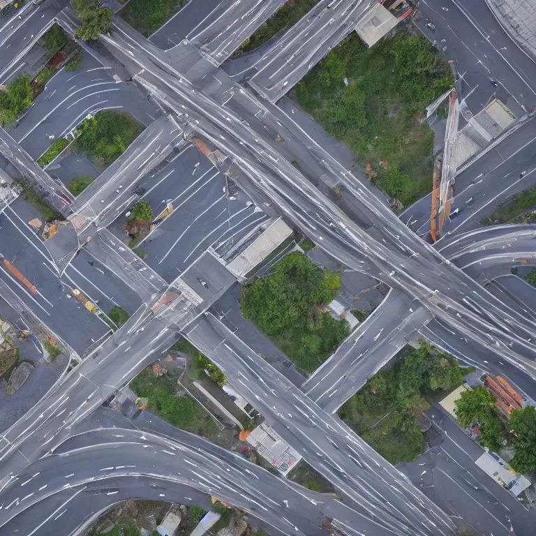 Image similar to aerial view of road intersection in the city