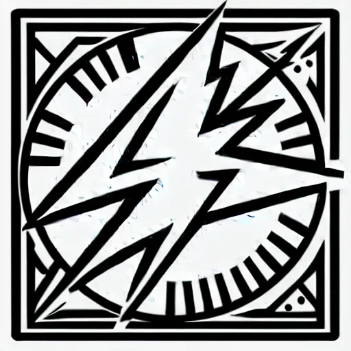 Prompt: lightning bolt electricity icon, highly detailed, vector art