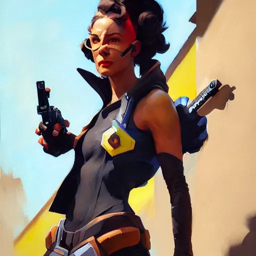 Prompt: Greg Manchess portrait painting of Bemma watson as Overwatch character, medium shot, asymmetrical, profile picture, Organic Painting, sunny day, Matte Painting, bold shapes, hard edges, street art, trending on artstation, by Huang Guangjian and Gil Elvgren and Sachin Teng