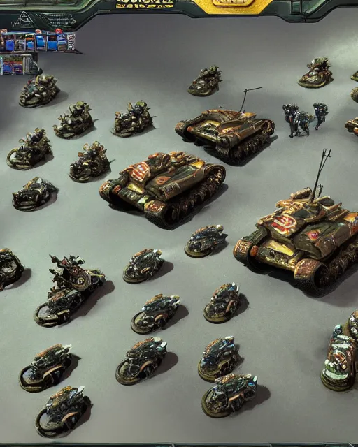 Prompt: starcraft game battle with tanks and marines, photorealism