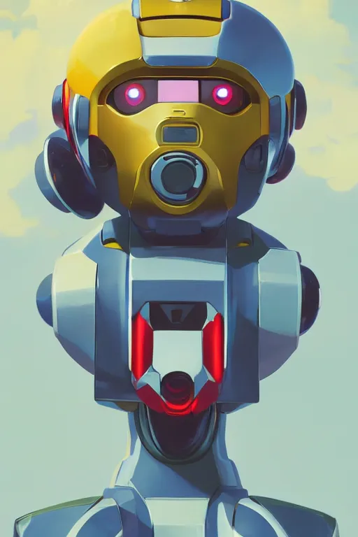 Image similar to metabots medabots medarotto medarot robot minimalist comics helmet mask neon cybereye, behance hd by jesper ejsing, by rhads, makoto shinkai and lois van baarle, ilya kuvshinov, rossdraws global illumination ray tracing hdr radiating a glowing aura