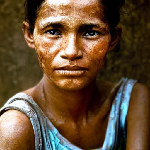 Image similar to a famous female's portrait, natural look, skin texture, extremely detailed, by steve mccurry,