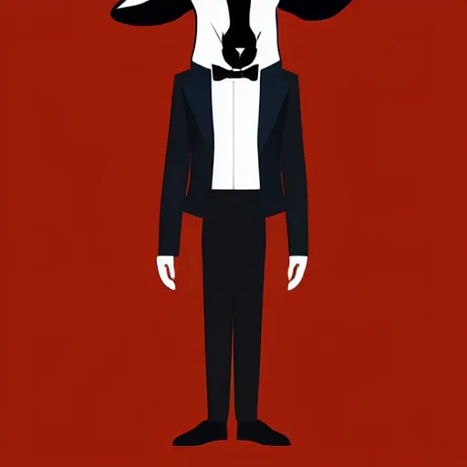 Prompt: spy kangaroo, in a strict suit with bowtie, like james bond, avatar image, digital art, minimalism