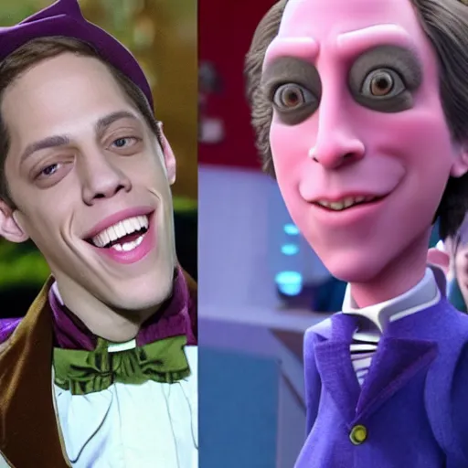 Image similar to Pete Davidson as Willy Wonka 4K quality super realistic