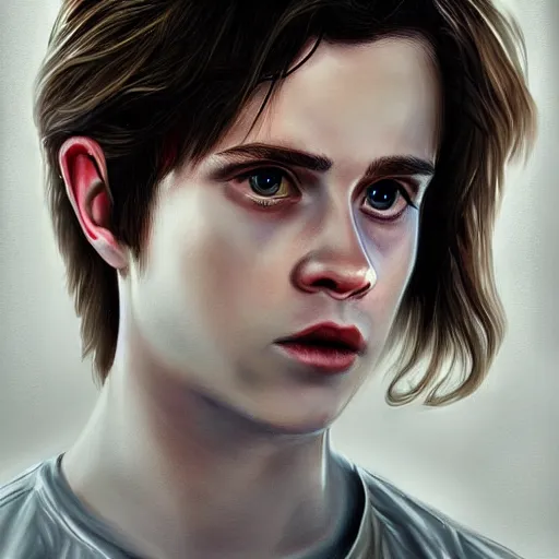 Image similar to Twilight, Stranger Things, Edward, Bella, photorealistic, dramatic lighting, soft, sharp focus, highly detailed, digital painting