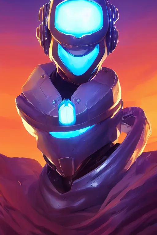 Image similar to epic mask helmet robot ninja portrait stylized as fornite style game design fanart by concept artist gervasio canda, behance hd by jesper ejsing, by rhads, makoto shinkai and lois van baarle, ilya kuvshinov, rossdraws global illumination radiating a glowing aura global illumination ray tracing hdr render in unreal engine 5